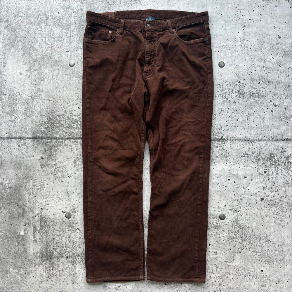 Vintage Polo Ralph Lauren Pants Mens 38x30 Brown Straight Leg Prep Corduroy RL